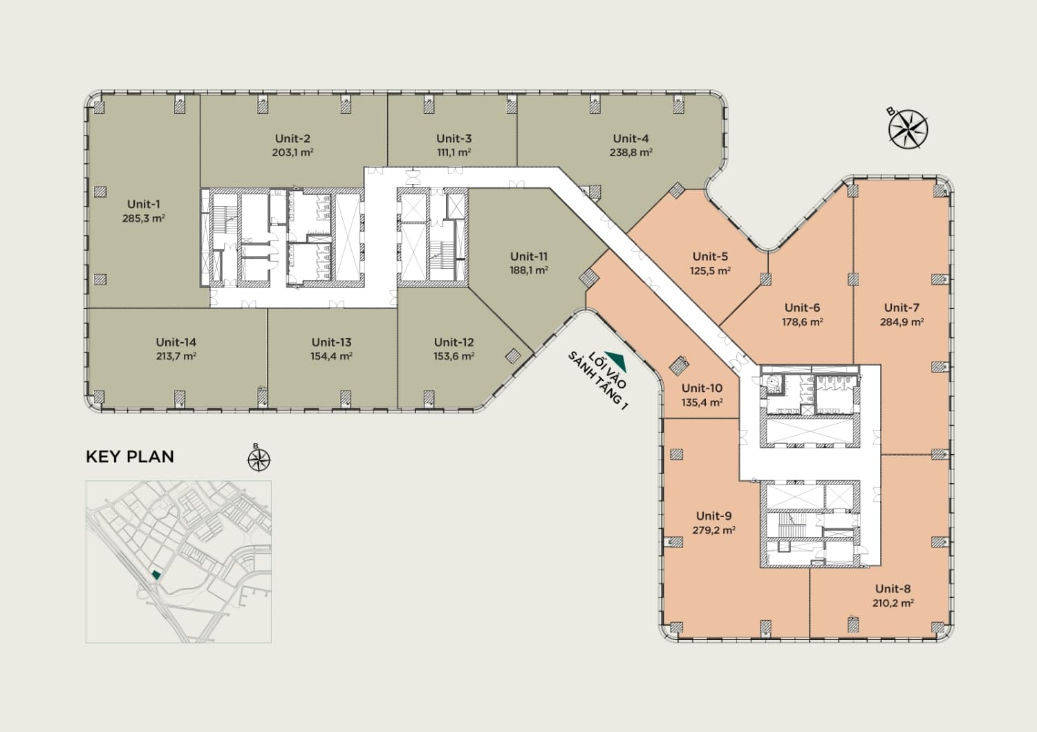 Mặt bằng tầng 21 - 39