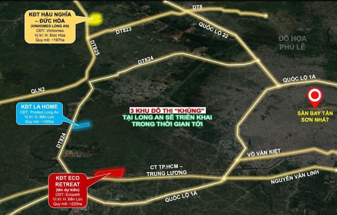 Ecopark Long An ở đâu? Lợi thế địa chỉ dự án Ecopark Long An 3 Thừa hưởng hạ tầng đồng bộ khu vực xung quanh dự án